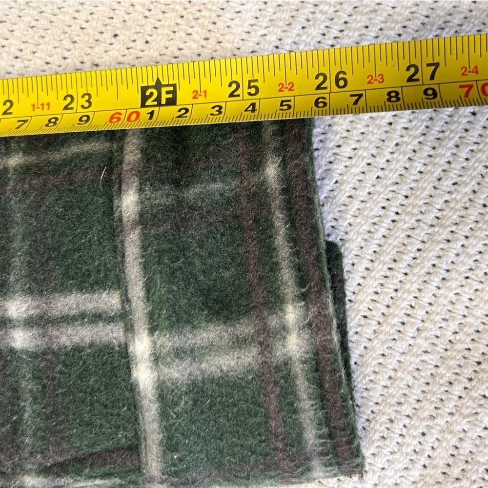 Dickies Men’s Size Large Fleece Shirt Jacket Shacket Green Plaid Pearl Snap - Picture 7 of 10